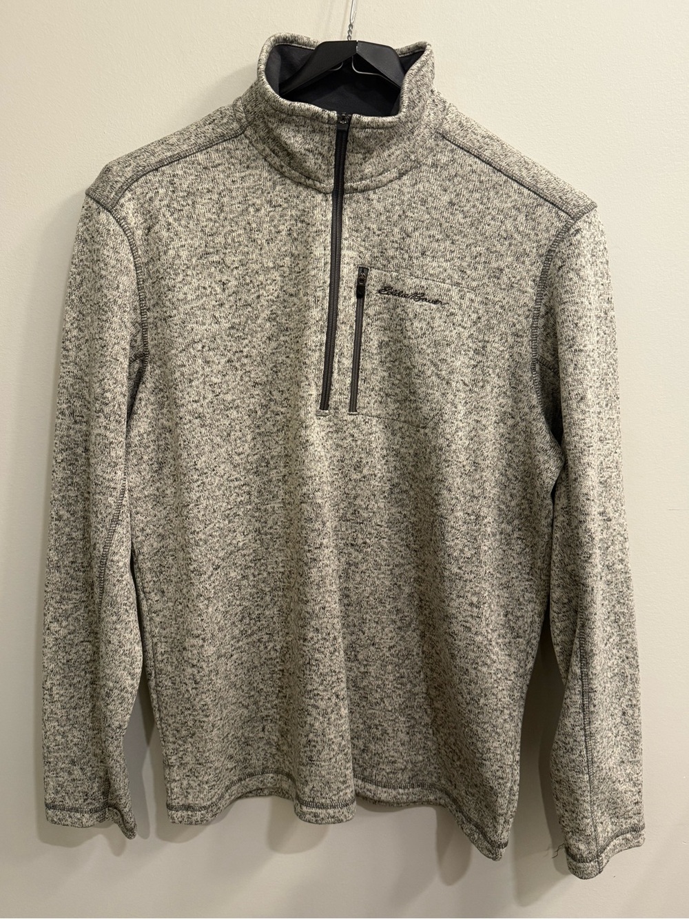 Eddie Bauer - 1/4 Zip Pullover - Light Gray - Large
